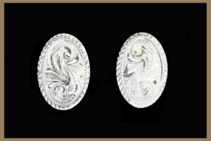 Hand Engraved Western Silver Earrings